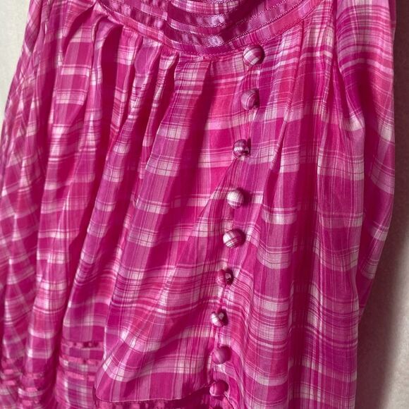 Aje Bungalow Sienna Halter Open Back Tiered Slit Maxi Dress Pink Size 8 Barbie - Picture 7 of 16